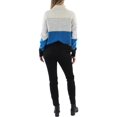 thumbnail image 2 of H Halston Womens Ribbed Trim Metallic Mock Turtleneck Sweater, 2 of 2