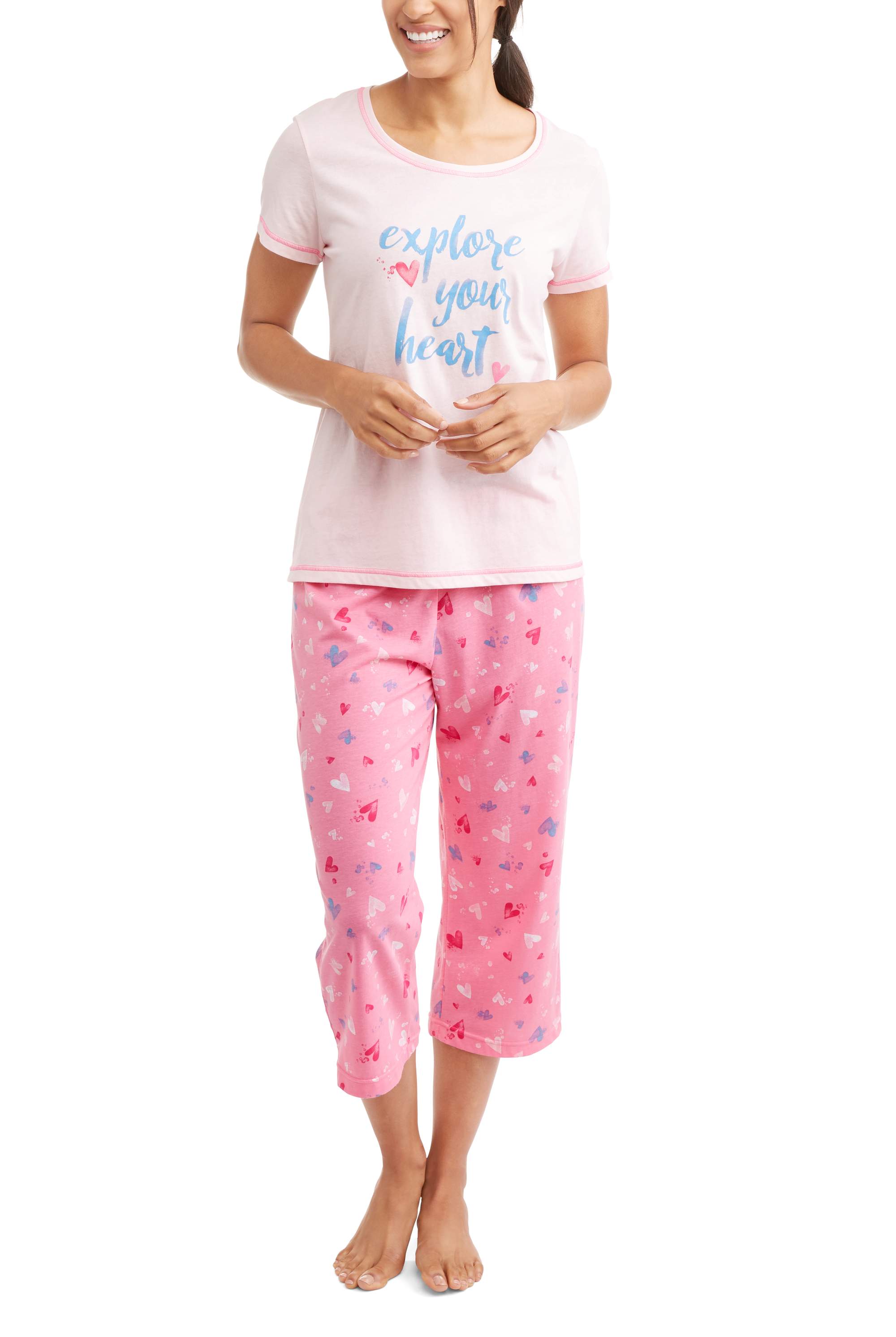 Capri Sleep Pants 2-Piece Sleepwear Set 