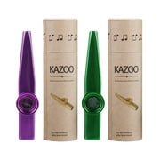 1 Set Metal Kazoos Flute Musical Instrument Companion for Guitar Ukulele Violin Piano Keyboard Lovers Gift Purple Green
