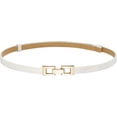 thumbnail image 2 of Glamorstar Skinny Belts for Women Thin PU Leather Waist Belt with Gold Buckle for Dresses, 2 of 6