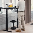 thumbnail image 5 of Adjustable Height Active Office Stool - Black Sit-To-Stand Learning Chair - Padded Swivel Stool with Rocking, Wobble, Tilting Motion, 5 of 13