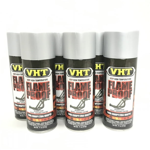 VHT SP1066 PACK FLAT SILVER High Temperature Flame Proof Header Paint