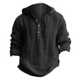 thumbnail image 2 of Polo Shirts for Men Turtleneck Tee Men Tee Mens Long Sleeve T Shirts Fitted Foam Band Size Long Sleeves Athletic Set Sleeve Warm Shirt Stretchy Shirt Workout Large Men's Black XL, 2 of 4