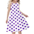 thumbnail image 2 of Nmnitkp Girls Dress Boho Kids Summer Sleeveless Sundress Patchwork Spaghetti Strap Dresses Purple,9 Years, 2 of 7