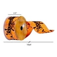 thumbnail image 3 of Vickerman 2.5" x 10 Yards Orange and Black Halloween Ribbon, 3 of 3