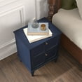 thumbnail image 2 of HLR 20" Mid Century Nightstands Set of 2 with Drawers, Wood Bedside Table End Table for Bedroom, Blue, 2 of 9