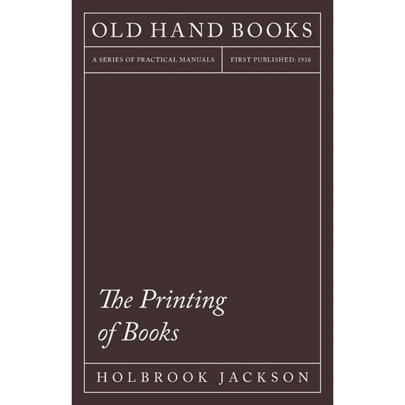 The Printing of Books (Paperback)