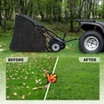 thumbnail image 4 of Wharick 44 Inch Lawn Sweeper Tow Behind, 25 cu.ft. Large Pull Behind Grass Sweeper, Heavy Duty Leaf & Grass Collector Adjustable Sweeping Height for Garden Yard Sweeper, 4 of 7