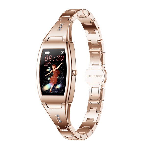 MK26 Reloj inteligente para mujer Rastreador de ejercicios Pulsera inteligente Banda deportiva IP67 Abanopi Dorado