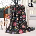 thumbnail image 2 of Pioneer Flower Floral Print Pattern Blanket,Comfortable Soft Lamb Wool Throw Blanket,All Season,Warm Lightweight Blankets for Sofa Bed Couch Living Room Chair,40"x50", 2 of 4