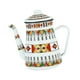 thumbnail image 4 of Cafetera esmaltada, olla de agua con asa, olla de agua caliente floral, tetera de esmalte vintage para cocina, hotel, cocina de inducción Blanco 1.2L mayimx Hervidor de estufa, 4 of 9