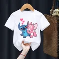 thumbnail image 5 of Camiseta infantil de Disney Lilo Stitch, camiseta kawaii, ropa informal de dibujos animados de anime para niños, camiseta para niñas y niños, camiseta de moda Y2K, 5 of 5