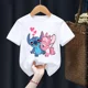thumbnail image 5 of Camiseta infantil de Disney Lilo Stitch, camiseta kawaii, ropa informal de dibujos animados de anime para niños, camiseta para niñas y niños, camiseta de moda Y2K, 5 of 5