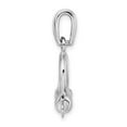 thumbnail image 3 of FJC Finejewelers 925 Sterling Silver Rhodium Plated Polished 3D Med. Shackle Link Charm 25 x 13 mm, 3 of 6