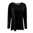 thumbnail image 6 of Besolor Women's Fall Fashion Tops Trendy Crewneck Long Sleeve Pullover Blouses Casual Loose Fit Dressy Tunic Shirts, 6 of 6