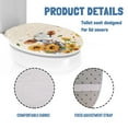 thumbnail image 6 of ZIATUBLE Sunflowers Cow Toilet Lid Cover Cute Standard Toilet Lid Covers for Bathroom Machine Wash Round Toilet Seat Lid Covers Toilet Lid Seat Protector Cover, 6 of 6