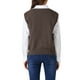 thumbnail image 3 of Chaleco de suéter sin mangas de cuello en V para mujer INSPIRE CHIC, clásico, de punto, parte superior de pullover, S, color café, 3 of 6