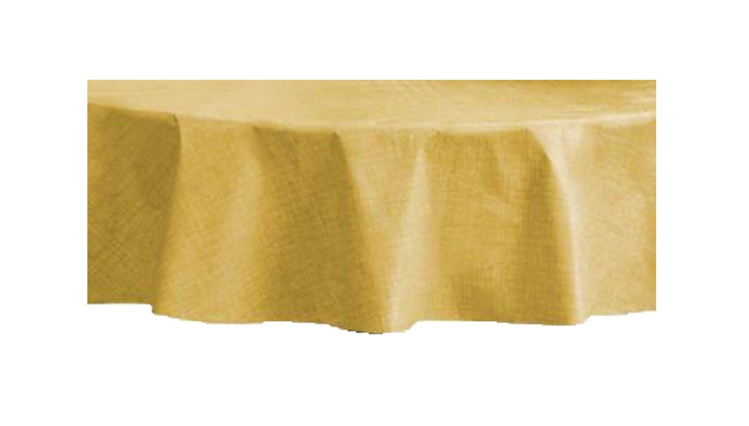 Monterey Vinyl Tablecloth Yellow 70 Round, polyester By Elrene