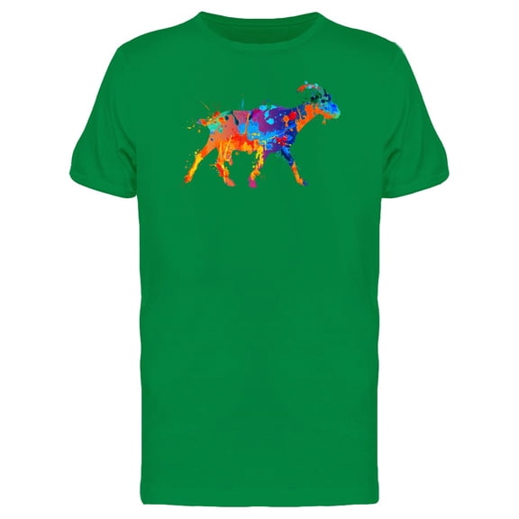 Walking Goat Splash Paint Tee Men's -Image by Shutterstock