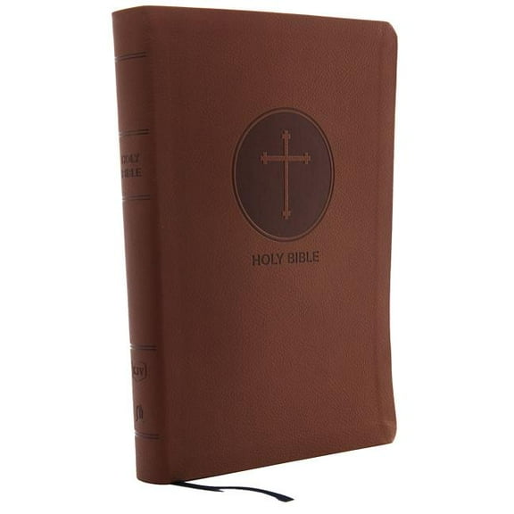 KJV, Reference Bible, Giant Print, Imitation Leather, Brown, Red Letter Edition, (Hardcover)