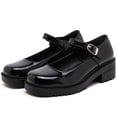 thumbnail image 3 of DADAWEN Women's Mary Jane Shoes Platform Thick Heel Dress Shoes Black Patent 7 US, 3 of 4