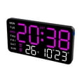 LED Digital Wall Clock Temperature Date Week Display Table Alarm Clocks
