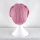 thumbnail image 2 of Peluca para cosplay, estilo anime, pelo corto, rosa, con doble cola, 25 cm, 2 of 2