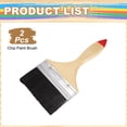 thumbnail image 3 of Uxcell 2pcs Chip Paint Brush 5" Flat Painting Brushes Natural Bristles Paint Brushes with Wooden Handle for DIY Art Painting Furniture Cabinet Fences Deck Wall Door Trim, 3 of 7