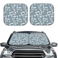 thumbnail image 2 of Balery Blue Bathroom Parasol para parabrisas de coche de 2 piezas | Parasol plegable para parabrisas delantero de coche para la mayoría de sedanes-Medium, 2 of 6