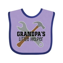 Inktastic Grandpa Little Helper Boys Baby Bib