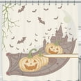 thumbnail image 1 of Whimsical Rideau de Douche Halloween avec Château, Lanternes Lune, 1 of 4