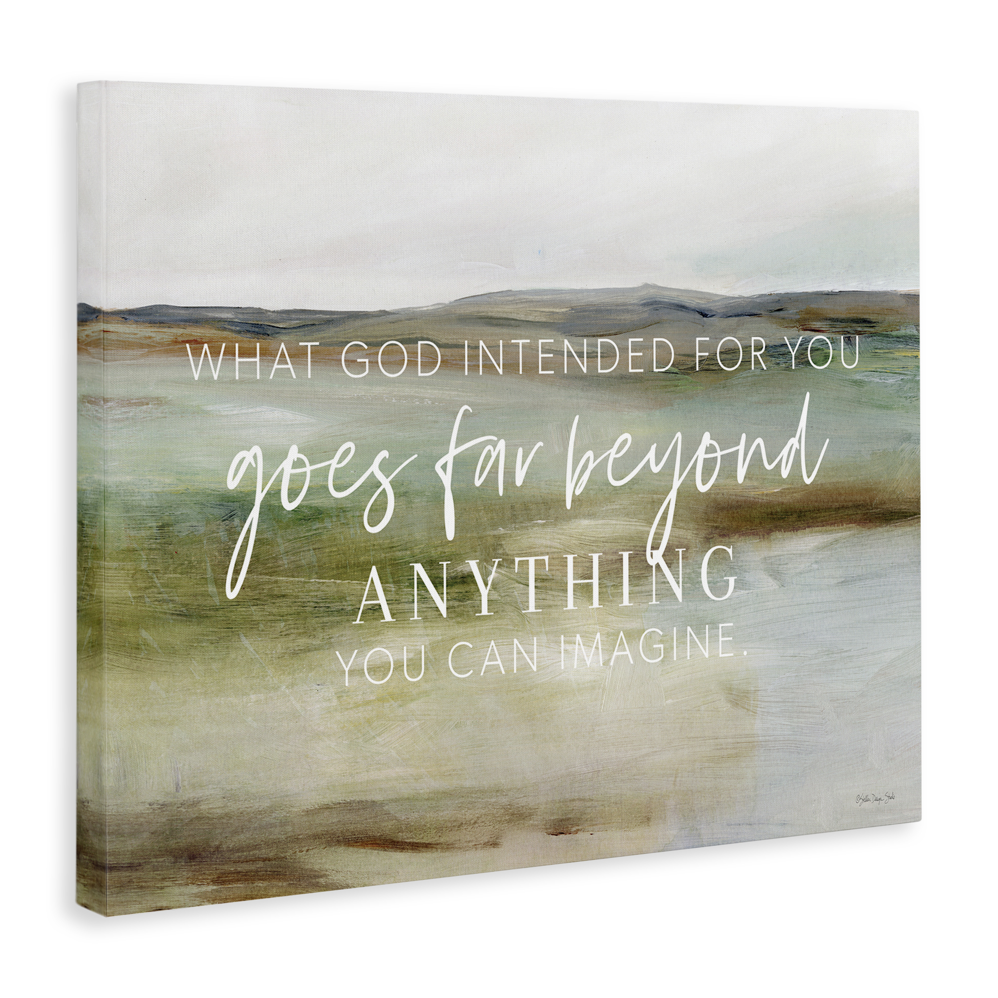 Stupell Industries God's Intentions Proverb Religious & Spiritual Painting Wrapped Canvas Art Print Wall Art, 48 x 36