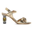 thumbnail image 2 of XYD Women Bling Jewelled Mid Crystal Heels Studded Ankle Strap Buckle Sandals Prom Party Date Shoes Size 7 Gold, 2 of 4