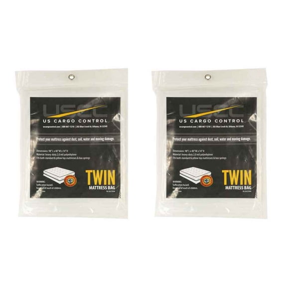 Twin Mattress Bag - 2 mil. (40"x14"x98") - 2 Pack