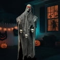 thumbnail image 2 of Decoración exterior de Halloween con diseño de esqueleto de 71 pulgadas con luz LED, 2 of 7