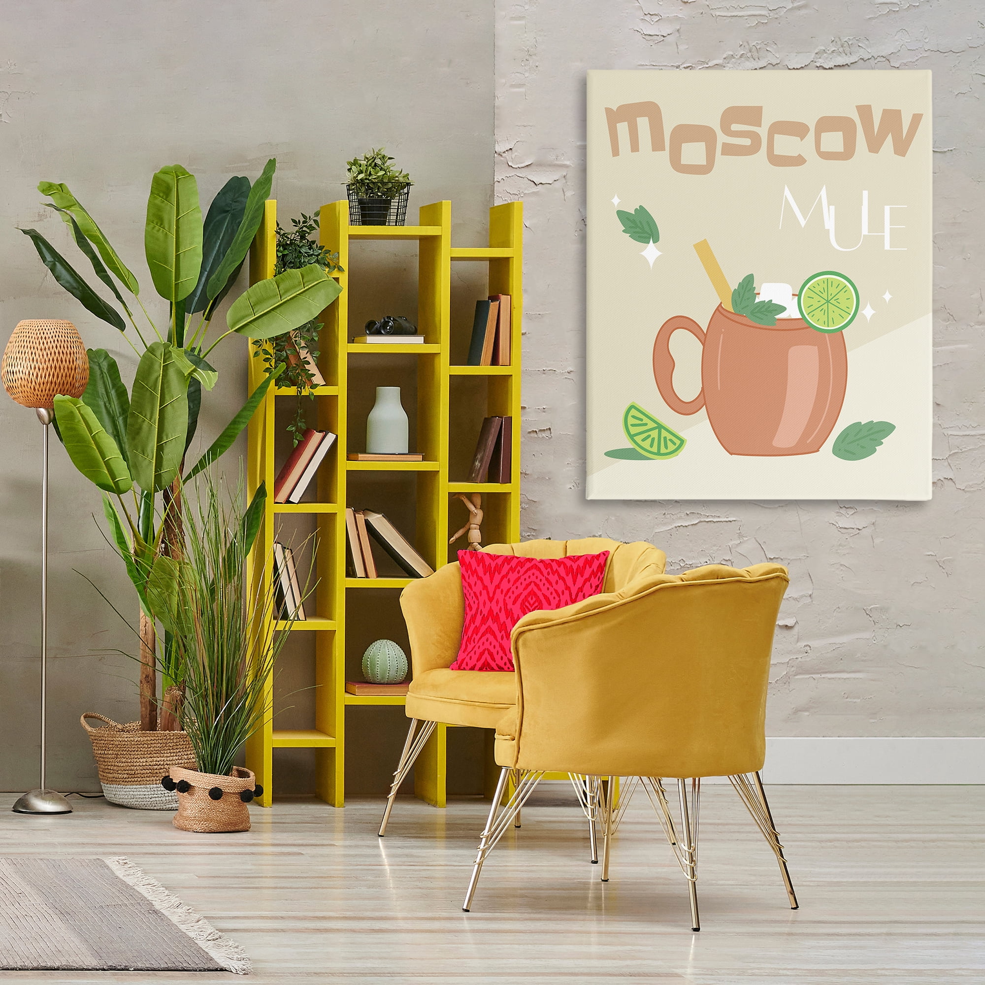Stupell Industries Moscow Mule Typography Food & Beverage Painting Wrapped Canvas Art Print Wall Art, 36 x 48