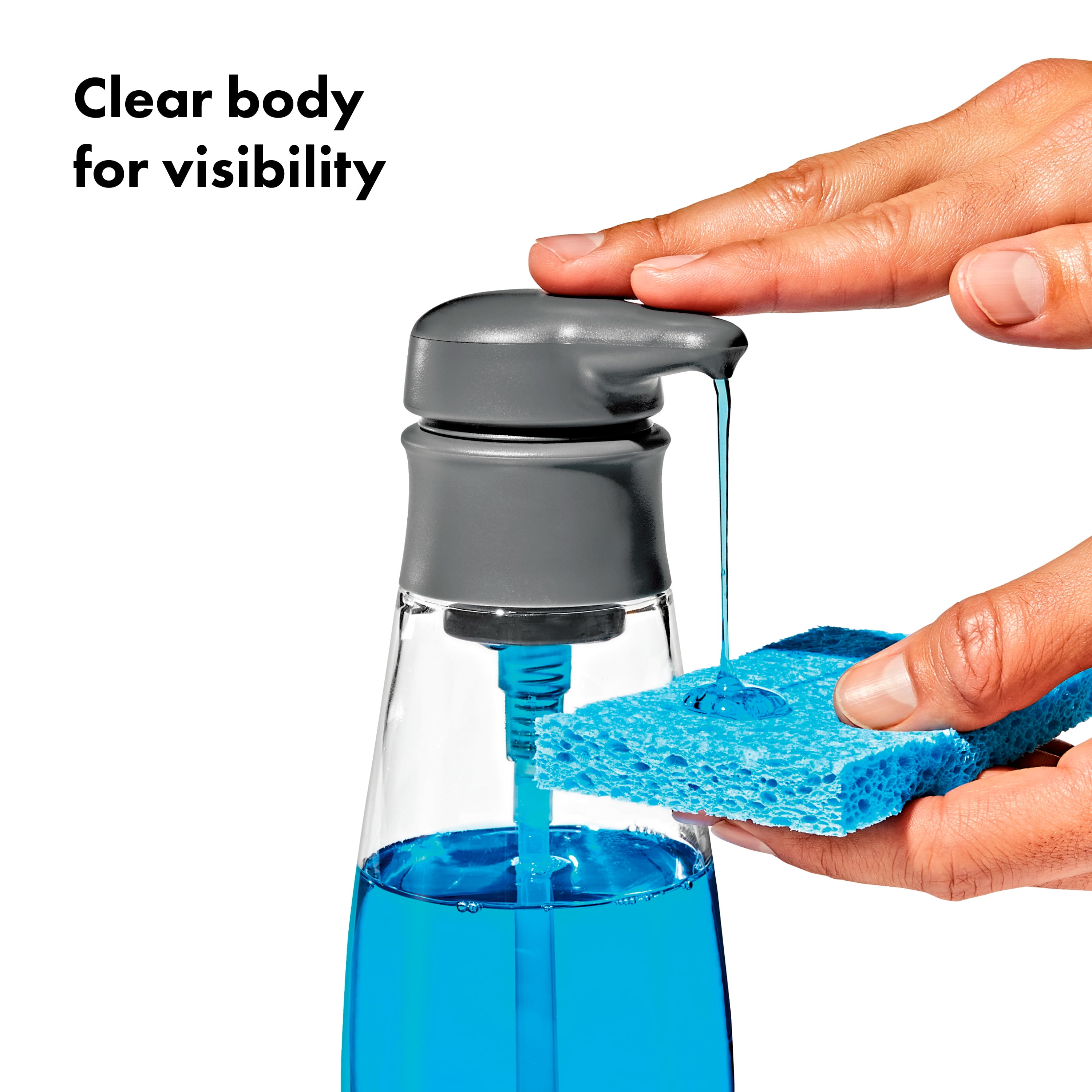 (2 pack) OXO 15-Oz Soap Dispenser, Clear