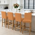 thumbnail image 3 of Pumpkin Orange Bar Stool Covers - Stretch Dining Chair Covers Set of 2, Autumn Solid Color Farmhouse Fall Bar Chair Cover Removable Counter Stool Pub Chairs Slipcovers Protectors for Kitchen/Cafe, 3 of 9