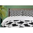 thumbnail image 4 of Ambesonne Manly Duvet Cover Sets, Magician Hat and Mustache, 2-Queen, Charcoal Grey Pale Grey, 4 of 7