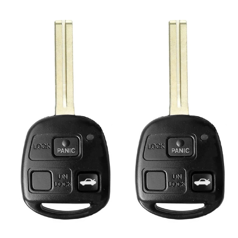 2 Car Key Fob Keyless Shell Case Pad For 2001 2002 2003 2004 2005 Lexus IS300 