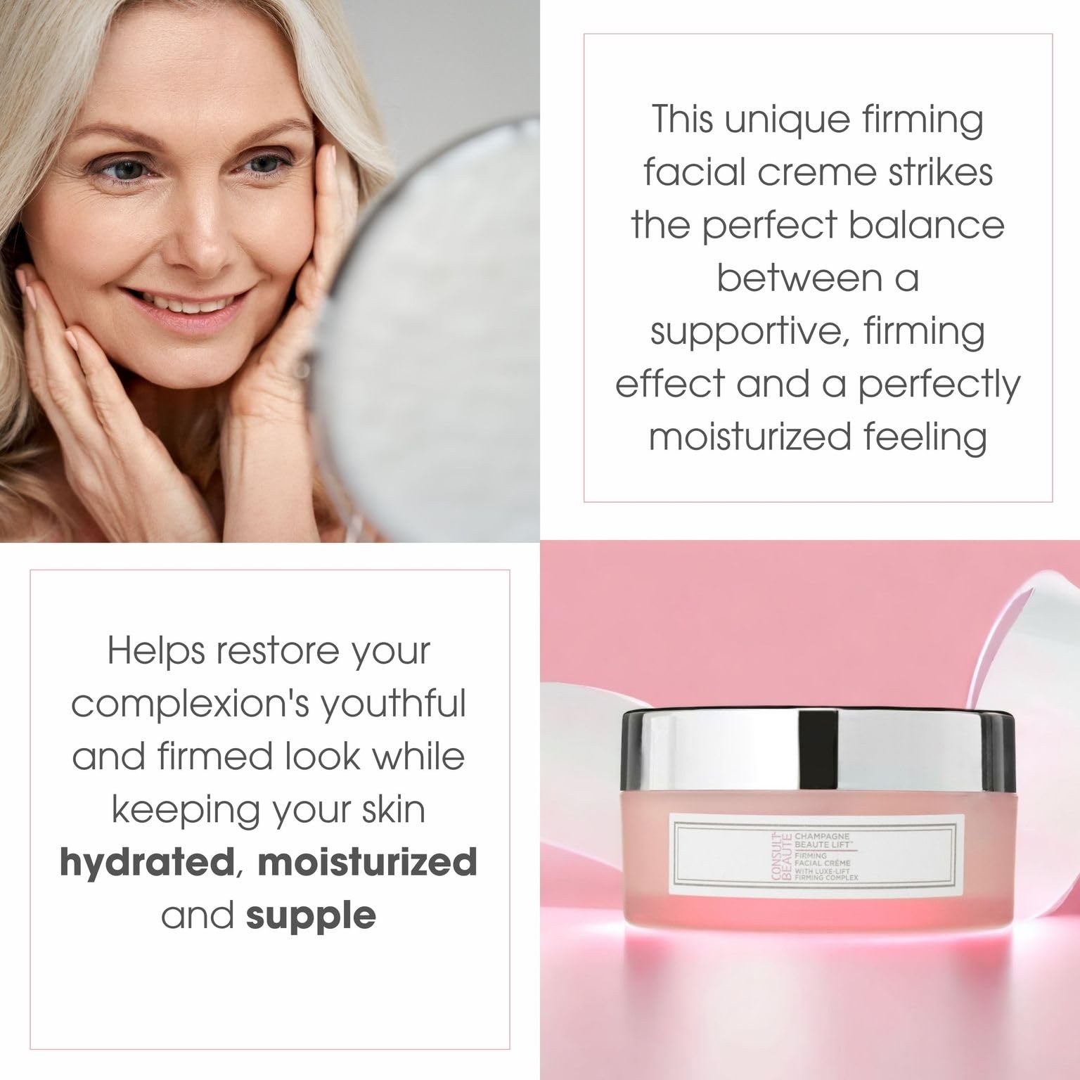 Consult Beaute Champagne Lift Firming Facial Moisture Cream, 1.7 Fl Oz