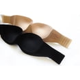 thumbnail image 2 of Sujetador sin tirantes de múltiples vías para mujer Sujetadores suaves convertibles con aros (beige, D) oso de fresa vestir, 2 of 5