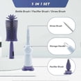 thumbnail image 3 of Silicone Baby Bottle Brush, 3 in 1 Baby Bottle Cleaning Brush, Suitable for Baby, 3 of 5