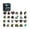 H, variant on BingTong Mythical Cryptids Advent Calendar, 24 Mini Monster Figurines with Hanging Cords and Display Box, Countdown to Christmas for Holiday Mantel Shelf and Tree Decor, Black