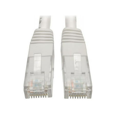 Eaton Tripp Lite Series Cat6 Gigabit Molded UTP Ethernet Cable RJ45 M/M PoE White 10 ft. 3.05 m