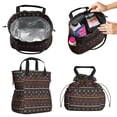thumbnail image 2 of Boho Bohemia Geometric Line Art Drawstring Lunch Bag Women - Drawstring Lunch Bag Insulated for Work Office - Stain-Resistant Large Lunchbags for Women with Multi-Pockets, 2 of 6
