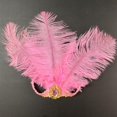 thumbnail image 2 of Tweang 1920s Headpiece Flapper Royal Feather Hair Clip Crystal Prom Party Festival Hair Accessories for Women Pink One Size, 2 of 4