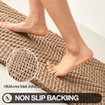 thumbnail image 6 of BULULOM Boho Bathroom Rugs，Herringbone Waffle Bath Mat Non Slip Washable Super Absorbent Quick Dry, Farmhouse Bathroom Decor 20"*30" Khaki, 6 of 10