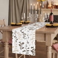 thumbnail image 2 of Table Runners 60 Inches Long Dress Scarves, Brown Beige Botanical Farmhouse Kitchen/Dining Table Runner, Small Coffee Tablerunners, Watercolor Spring Floral Summer Leaf 13x60 Inch, 2 of 9