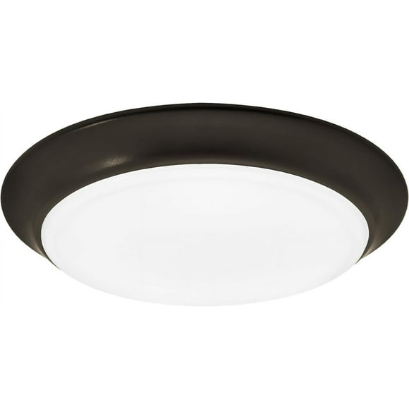 shiyou-7 in. Bronze Slim Round LED Flush Mount Ceiling Light Fixture, LED Disk Light 900 Lumens, Warm White 3000K Dimmable Dome Closet Light, Suitable for Pantry, Mudroom, Foyer and Hallway
